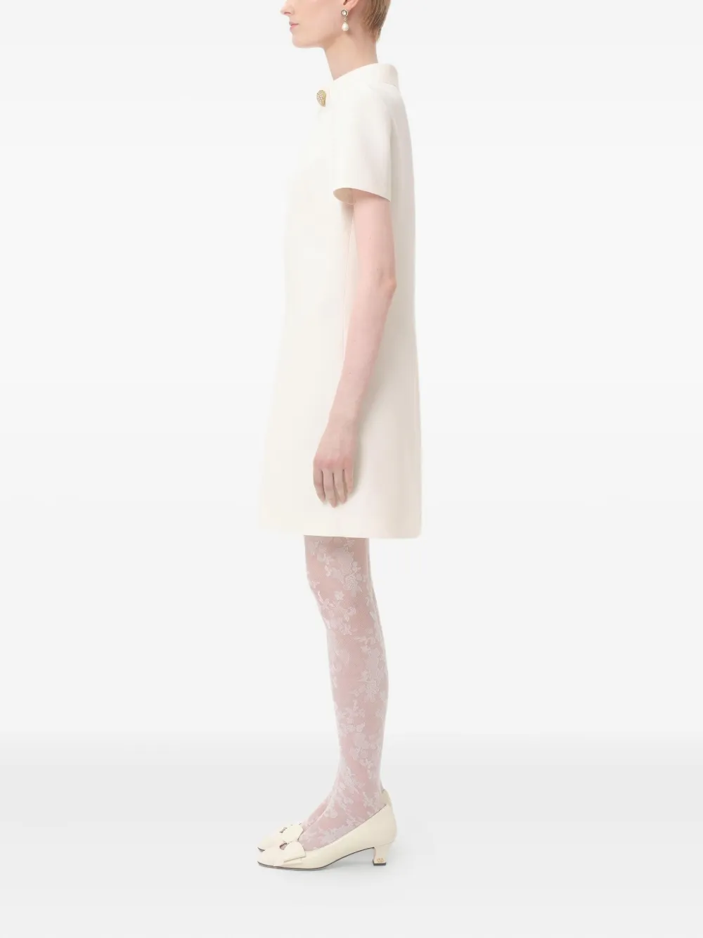 Valentino Garavani Mini-jurk van crêpe Wit