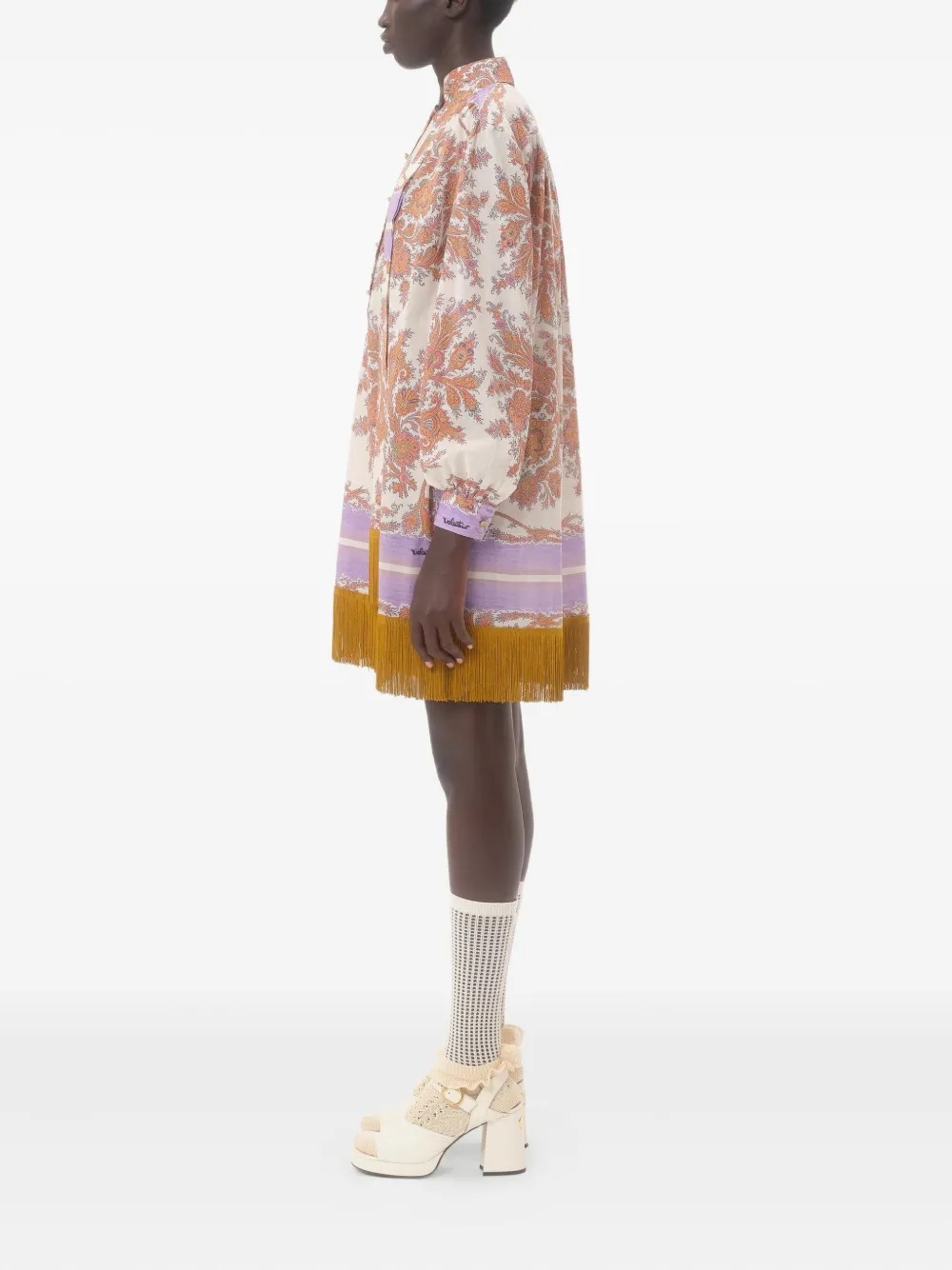Valentino Garavani Mini-jurk met paisley-print Wit