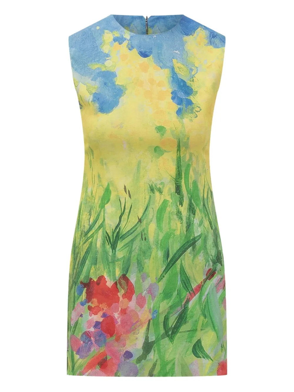 MSGM Kleid mit Blumen-Print | Blau | Image 1