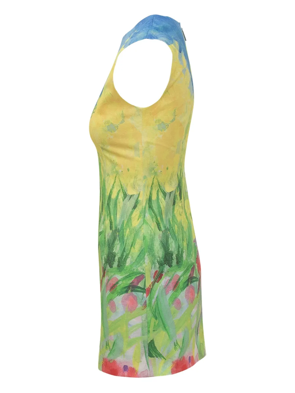 MSGM Jurk met bloemenprint Blauw