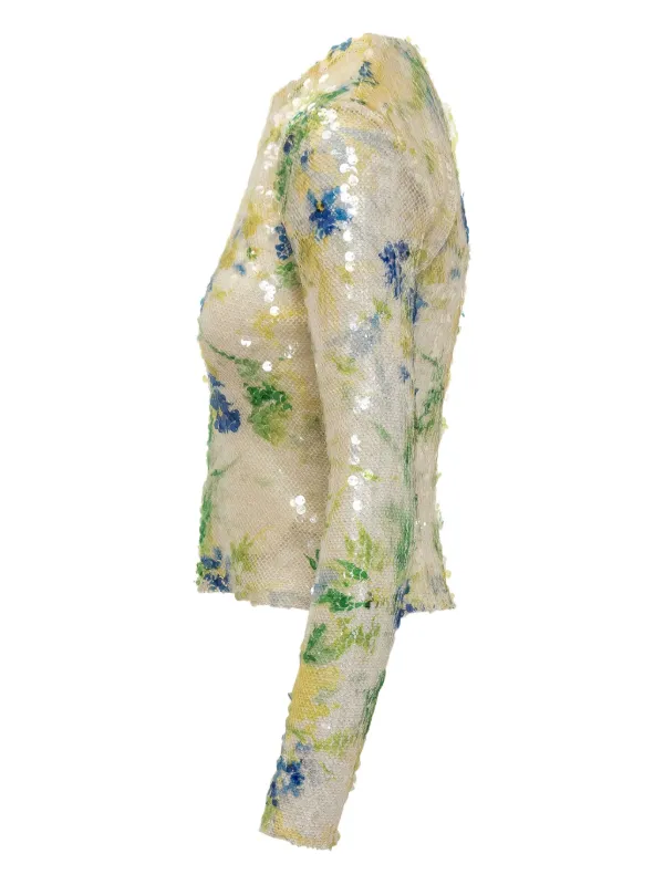 MSGM sequin-embellished Blouse | Yellow | FARFETCH CA