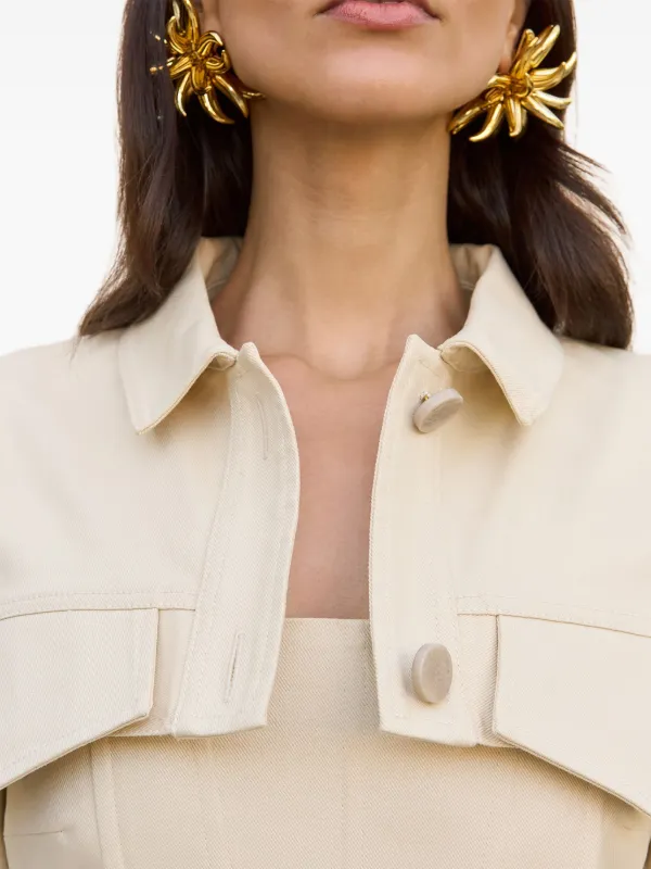 Cult Gaia Issa Cropped Jacket | Neutrals | FARFETCH