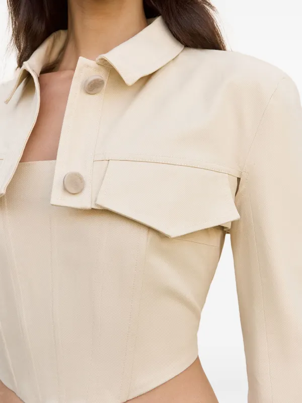 Cult Gaia Issa Cropped Jacket | Neutrals | FARFETCH