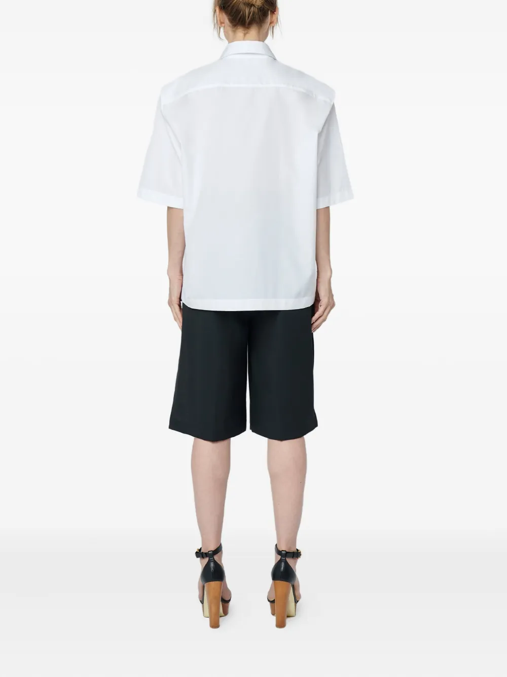THELATEST blouse met korte mouwen Wit