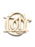Christian Dior Pre-Owned 1990-2000s logo-plaque brooch - Gold