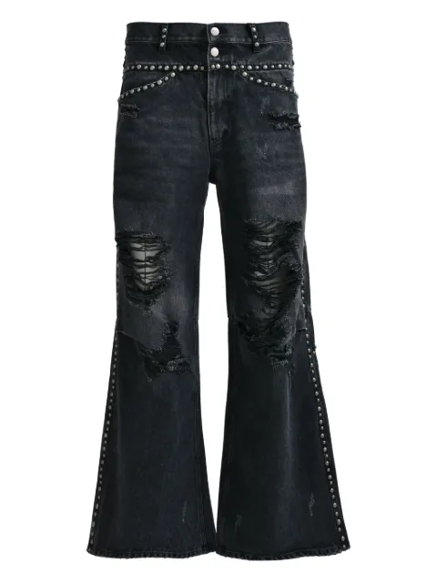 BREATH ripped bootcut jeans