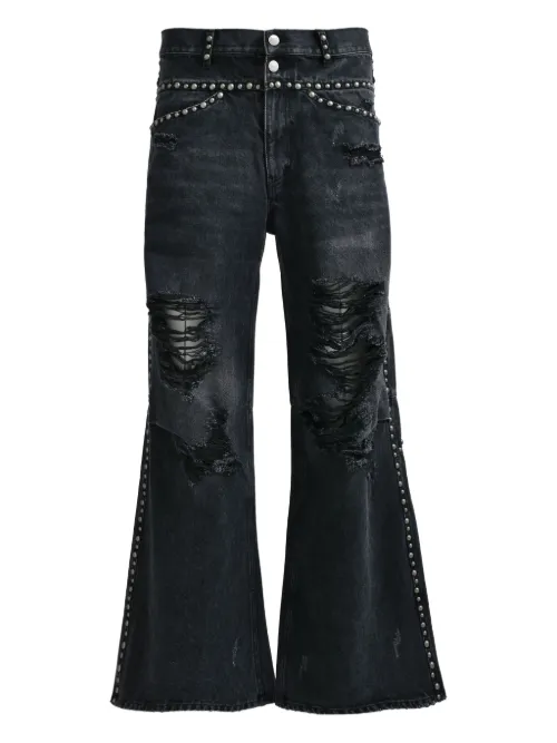 Jean bootcut à effet usé - BREATH - Modalova