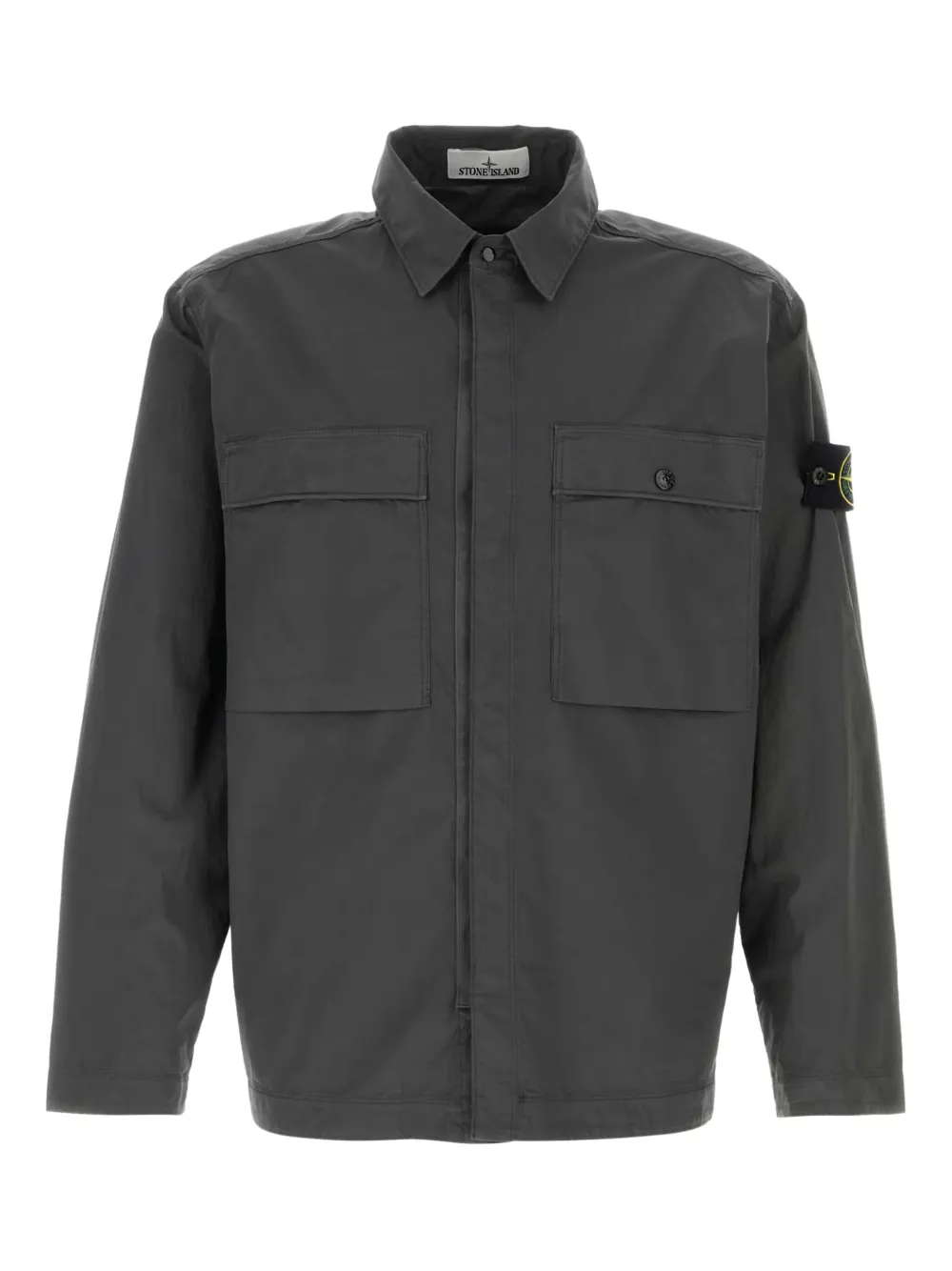 Stone Island Popeline shirtjack Grijs