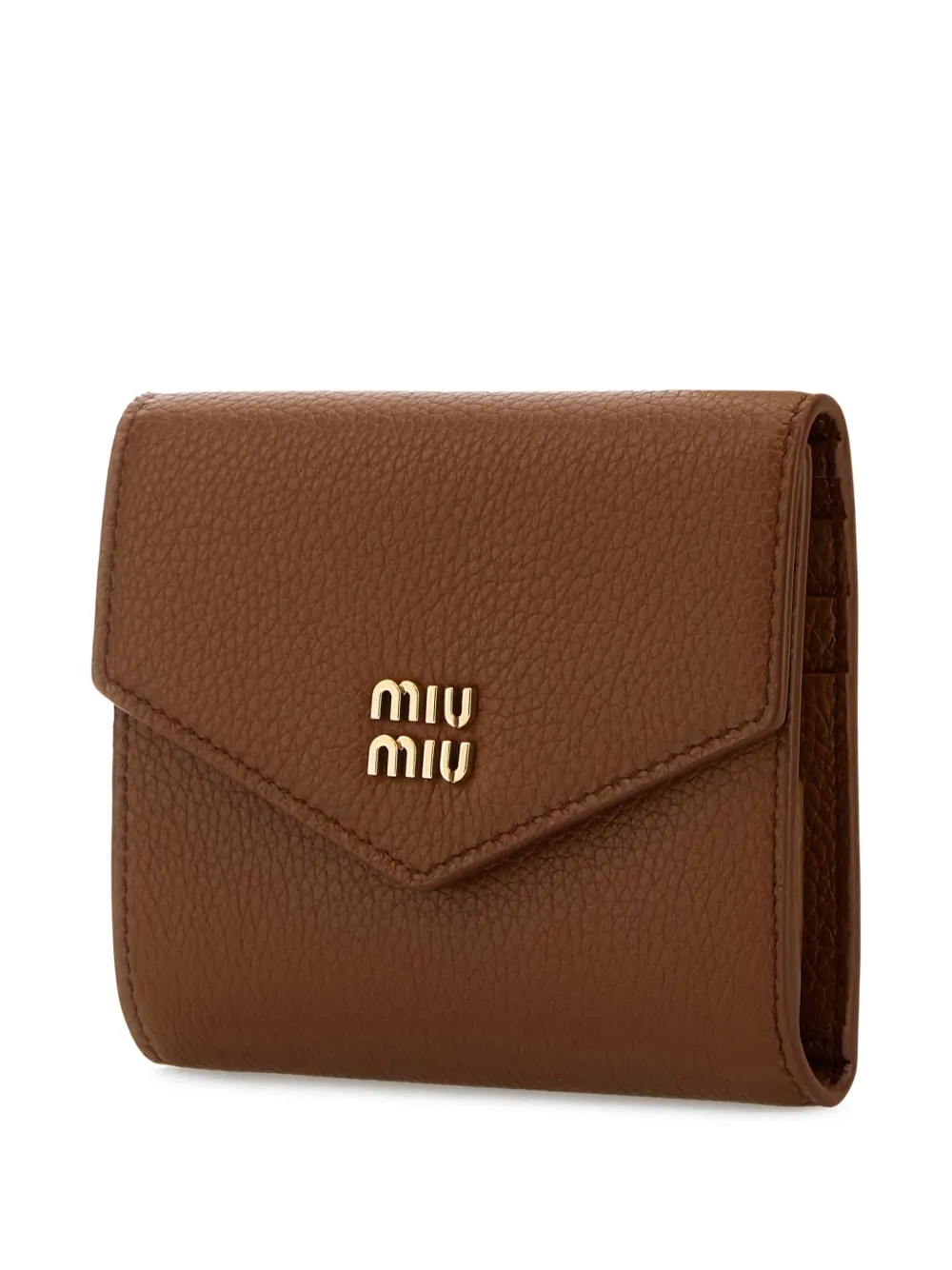 Miu Envelope leren portemonnee Bruin