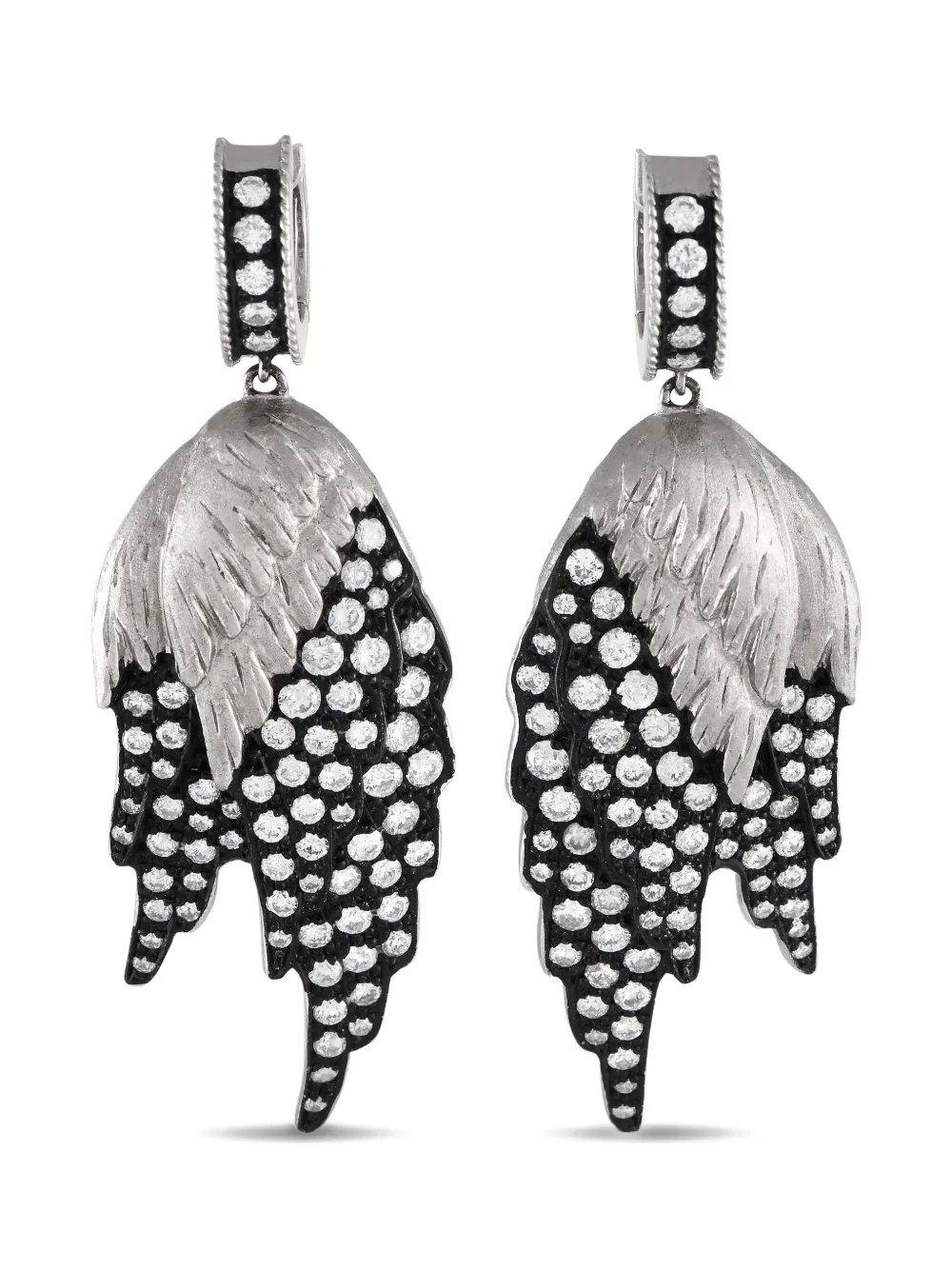 LB Exclusive aretes Wings con diamante | plateado | Image 1