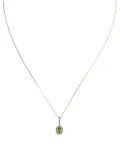 LB Exclusive 14kt white gold peridot pendant necklace - Silver