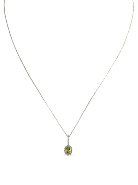 LB Exclusive 14kt white gold peridot pendant necklace