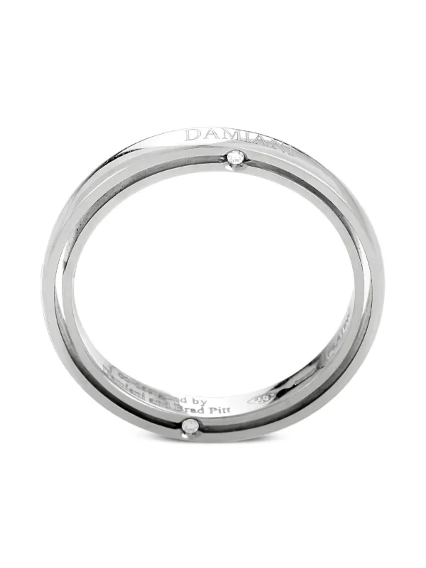 【国内発】新作[2-5日着] DAMIANI D.SIDE プラチナ ダイヤリング Damiani x Brad Pitt プレオウンド D. Side ダイヤモンド リング