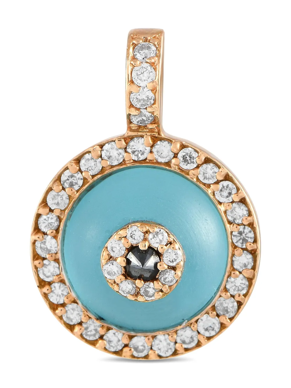 Aaron Basha 18K rose gold diamond and crystal charm - ピンク Aaron Basha 18K rose gold diamond and crystal charm - ピンク