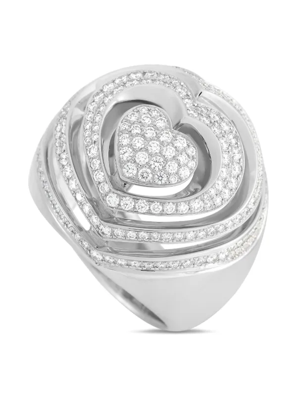 Chopard Pre-Owned 18kt White Gold Heart Diamond Ring Silver FARFETCH PH