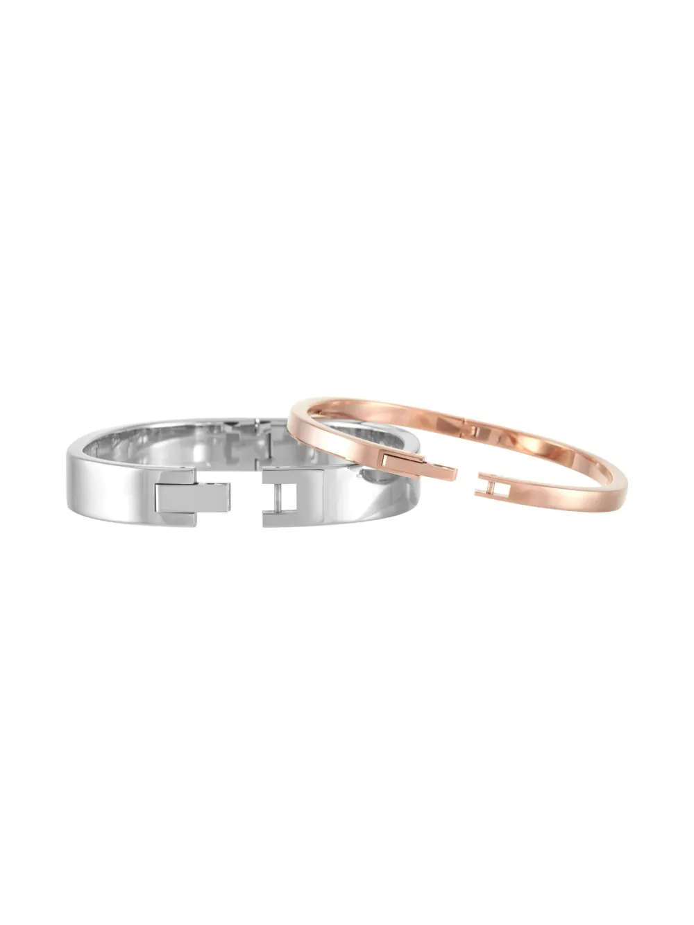 Pre-owned Calvin Klein Vintage Two-tone Design Bracelet
