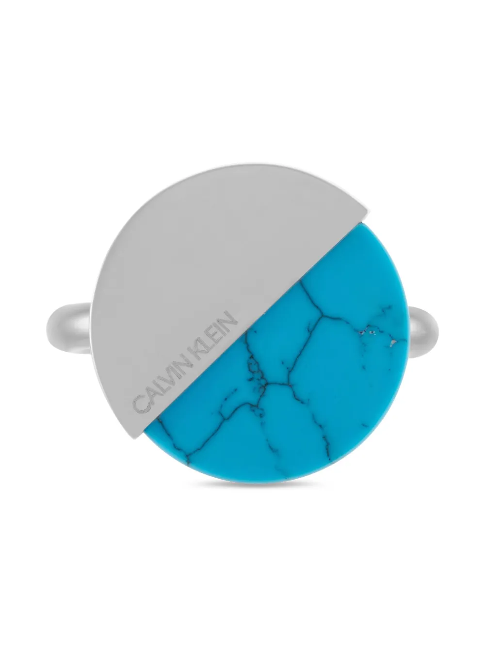 Pre-owned Calvin Klein Spicy Ring In Silver