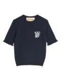 Valentino Garavani embroidered wool top - Blue