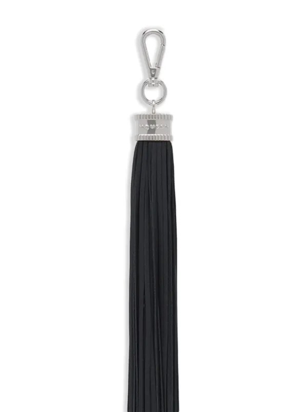 Leather Keychain Black Tassel Keyring Amiri Black Suede Studded 