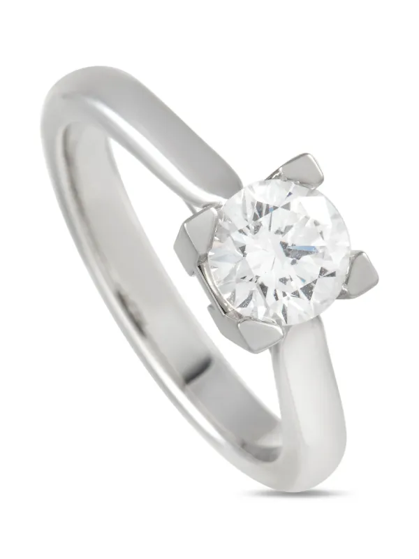 Harry Winston Anillo De Compromiso En Platino Con Diamante Plateado  FARFETCH AR