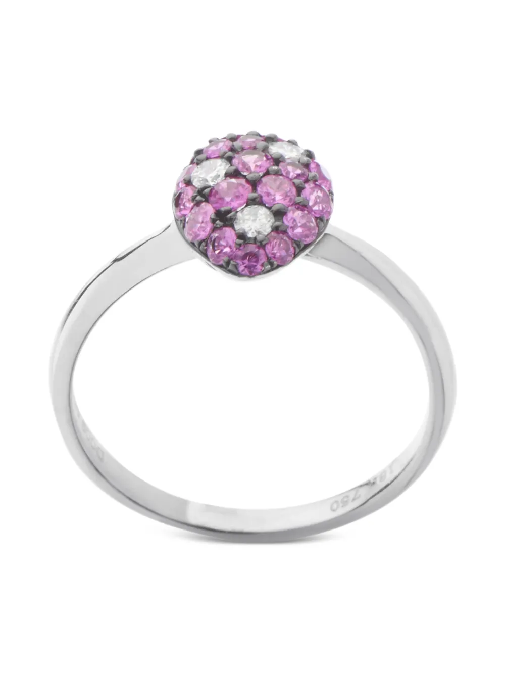 LB Exclusive 18K white gold diamonds and ruby ring | Image 2