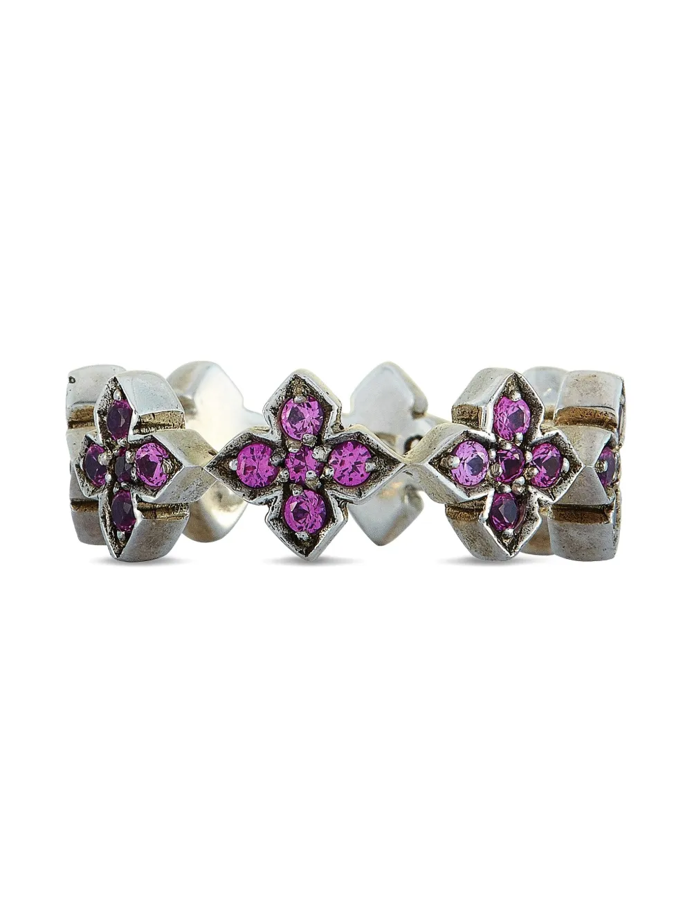King Baby crystal-embellished ring - シルバートーン King Baby crystal-embellished ring - シルバートーン