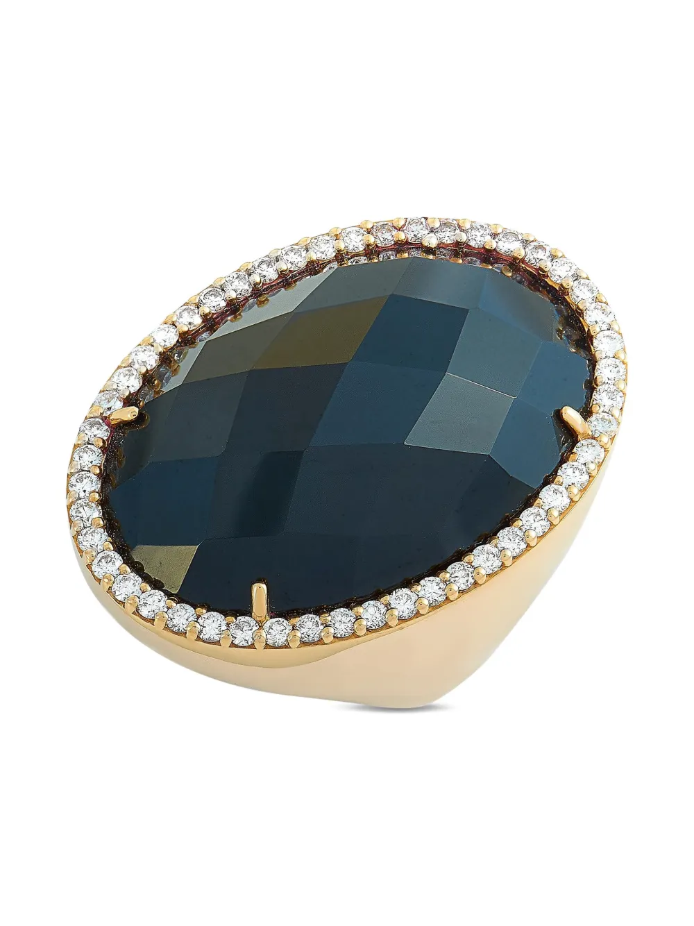 Roberto Coin Pre-Owned 18K yellow gold onyx and diamond ring - ピンク Roberto Coin Pre-Owned 18K yellow gold onyx and diamond ring - ピンク