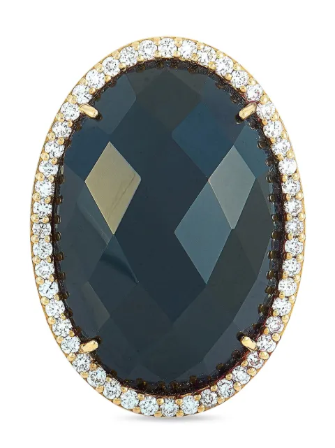 Roberto Coin Pre-Owned 18K yellow gold onyx and diamond ring