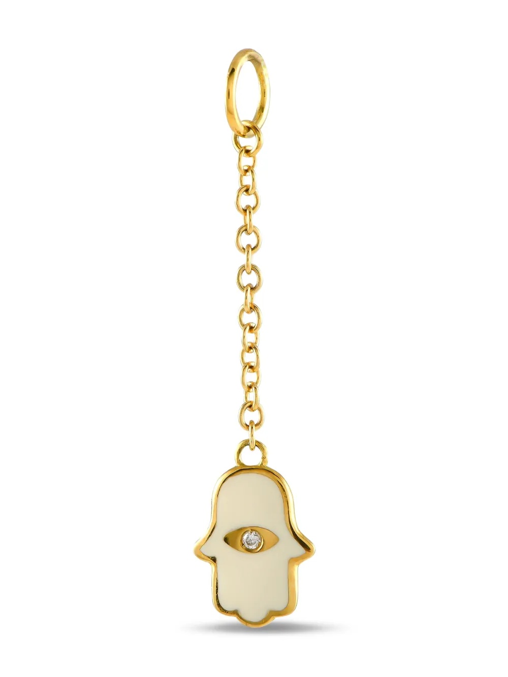 Aaron Basha 18K yellow gold hamsa diamond pendant - ゴールドトーン Aaron Basha 18K yellow gold hamsa diamond pendant - ゴールドトーン