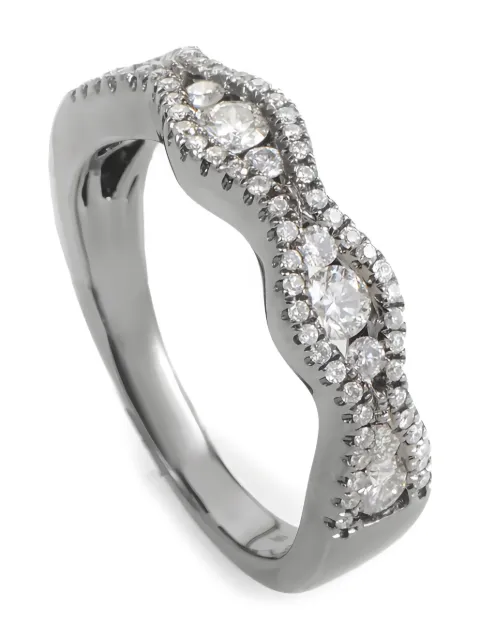 LB Exclusive anillo de boda en oro blanco de 18kt con diamantes