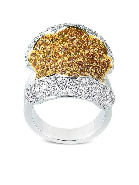 Oro Trend 18kt white gold sapphire ring