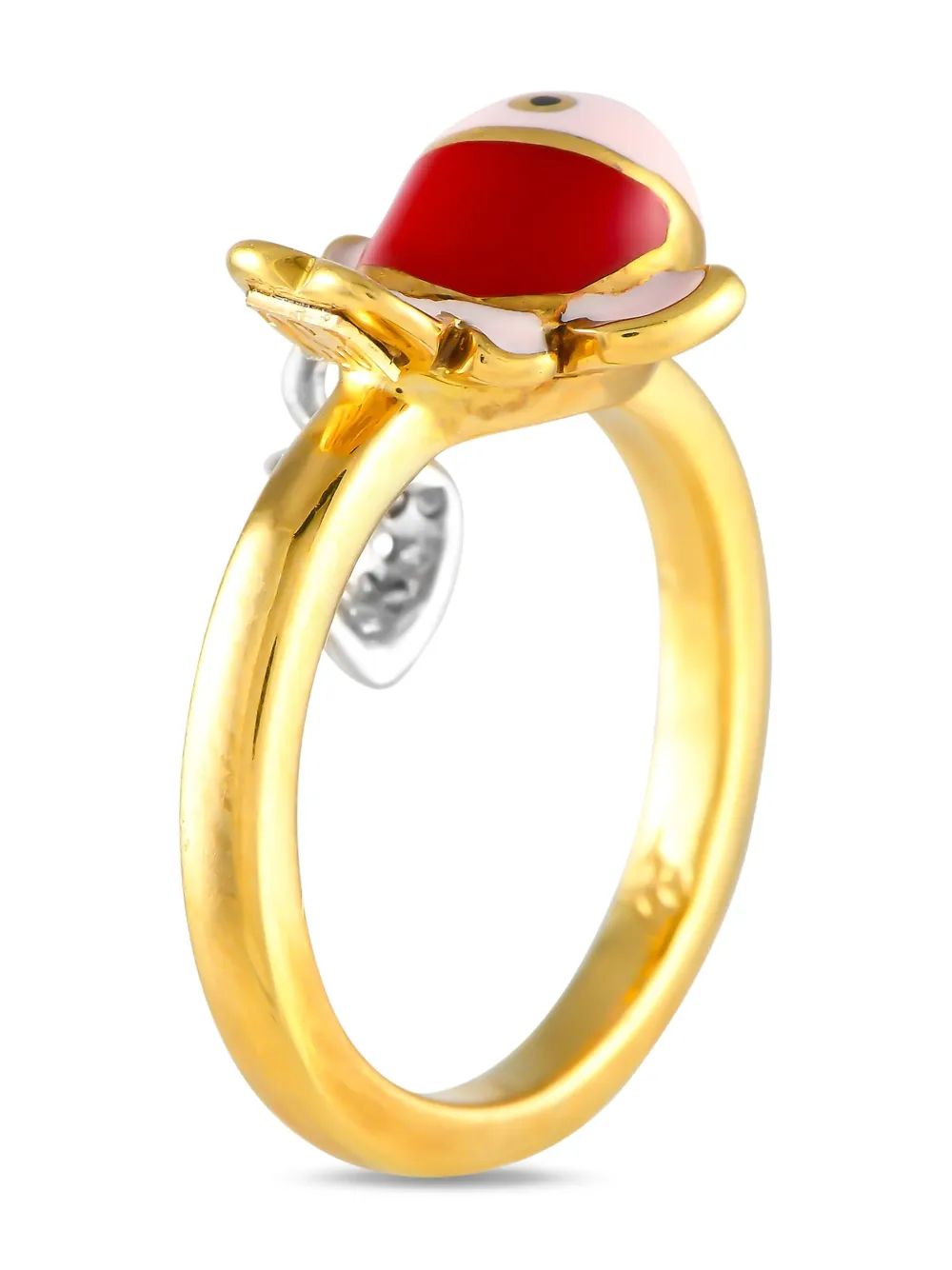 Aaron Basha bague Clown Fish en or jaune 18ct pavée de diamants | Pre-owned | Image 2
