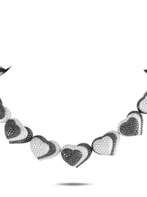 De Grisogono Hearts 18K white gold diamond hearts necklace