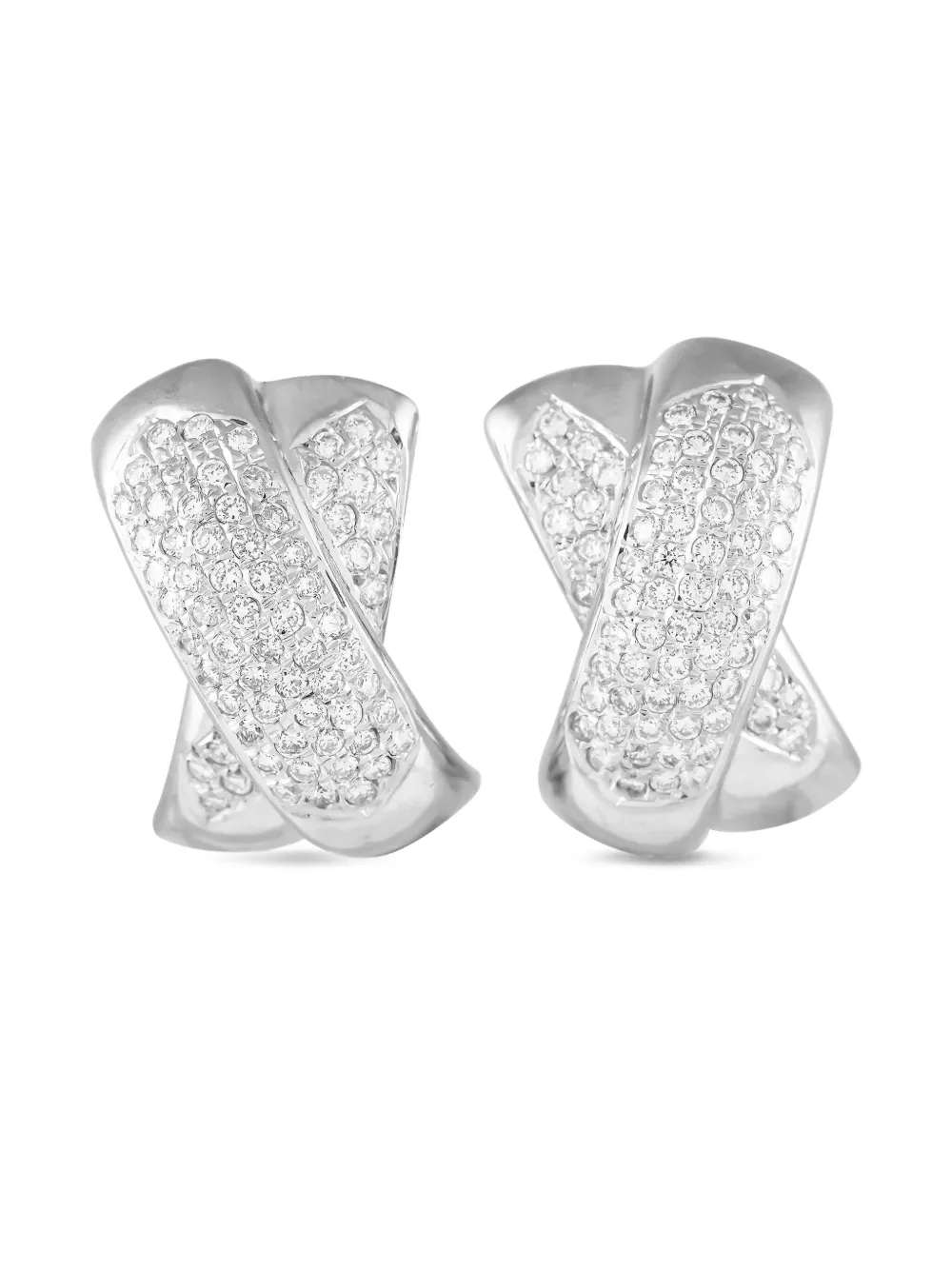 18K white gold diamond earrings
