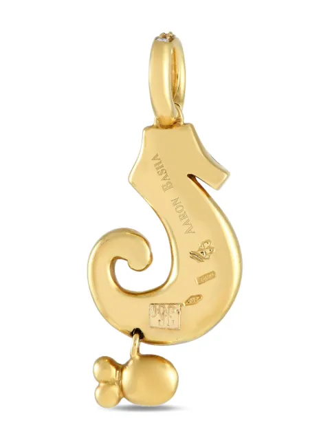 Aaron Basha dije Seahorse en oro amarillo de 18kt con diamantes