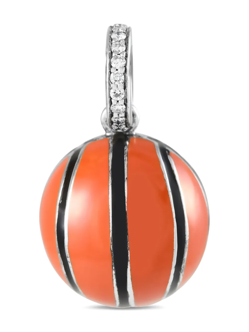 18K white gold Basketball diamond charm