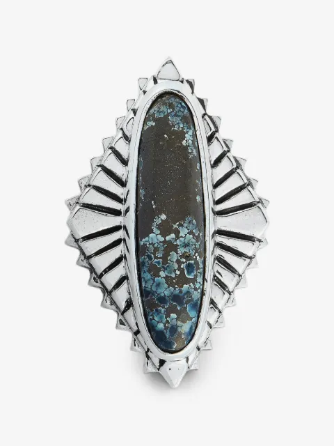 King Baby Concho spotted-turquoise ring