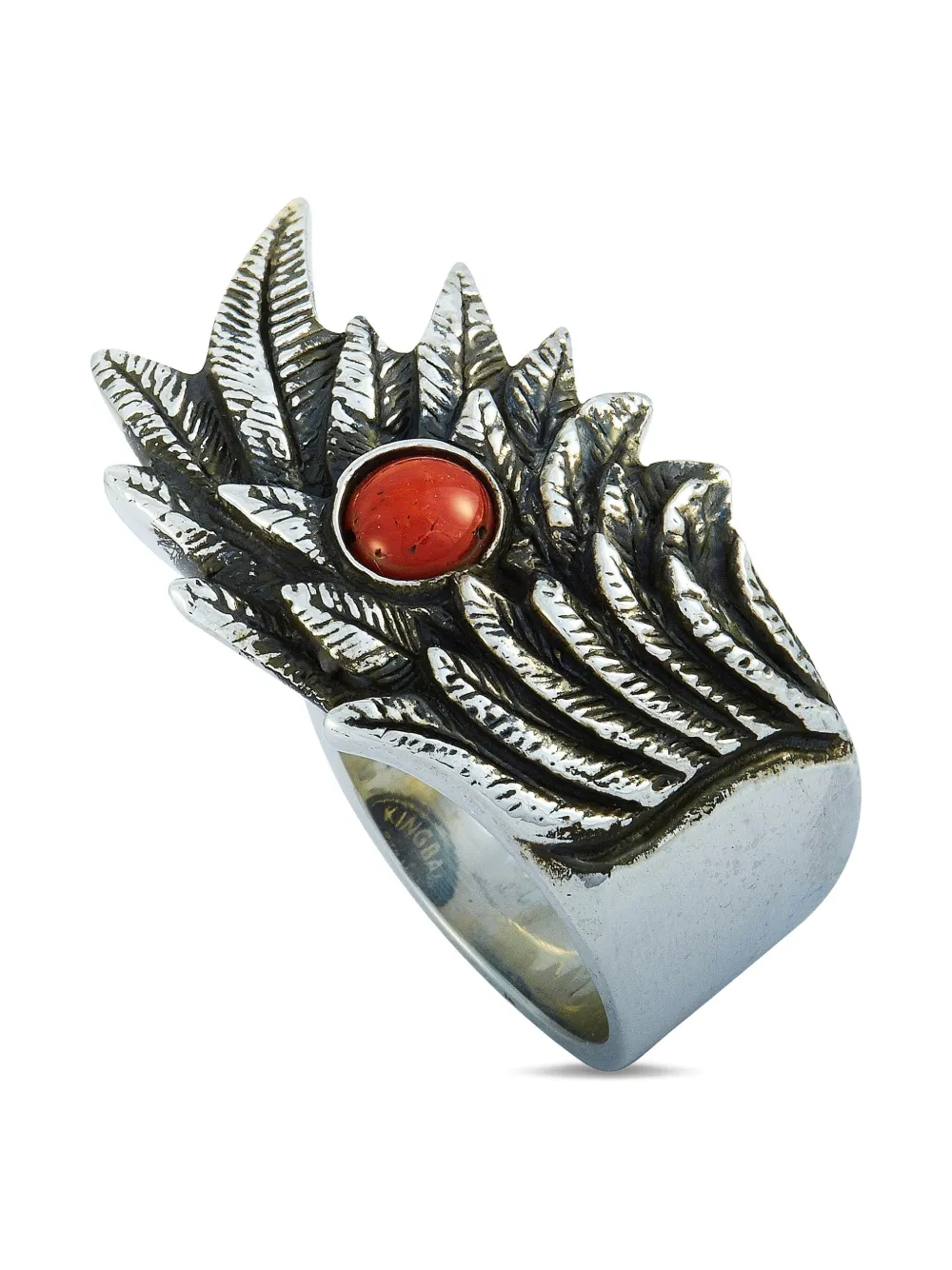 Pre-owned King Baby Raven Wing Ring
