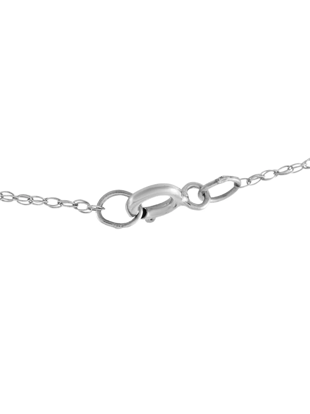 LB Exclusive 14K white gold diamond and topaz necklace | Image 2