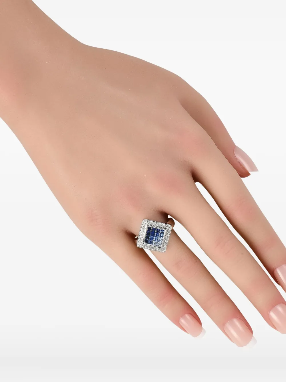 LB Exclusive 14K white gold sapphire and diamond ring | Image 2