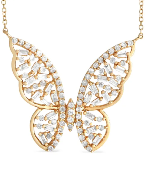 LB Exclusive collar Butterfly en oro amarillo de 14kt con diamante