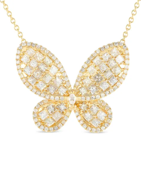 LB Exclusive collar Butterfly en oro amarillo de 14kt con diamante