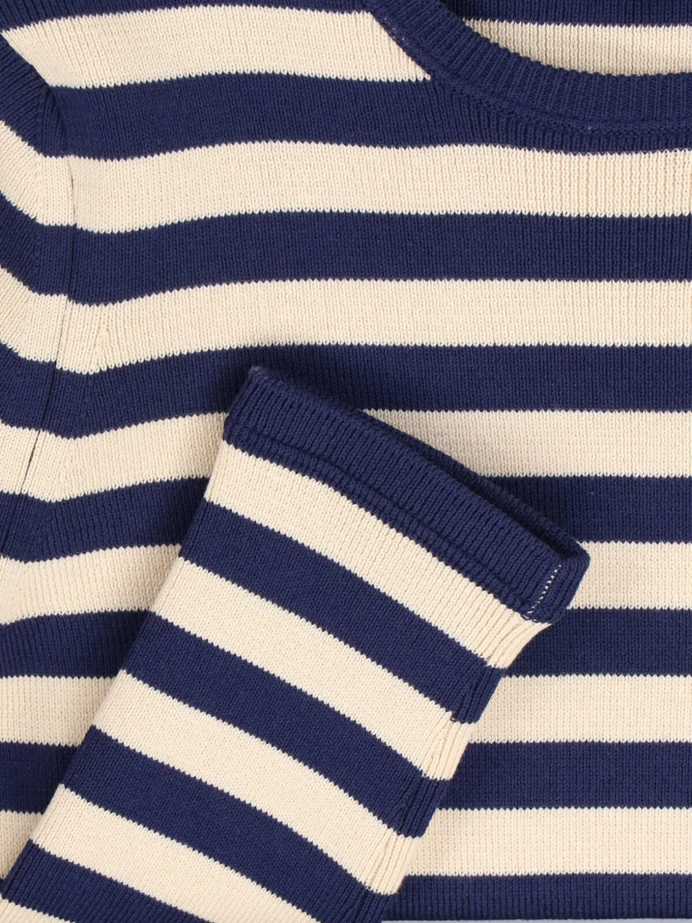 Valentino Garavani Cotton Striped Top in Blue, view 3