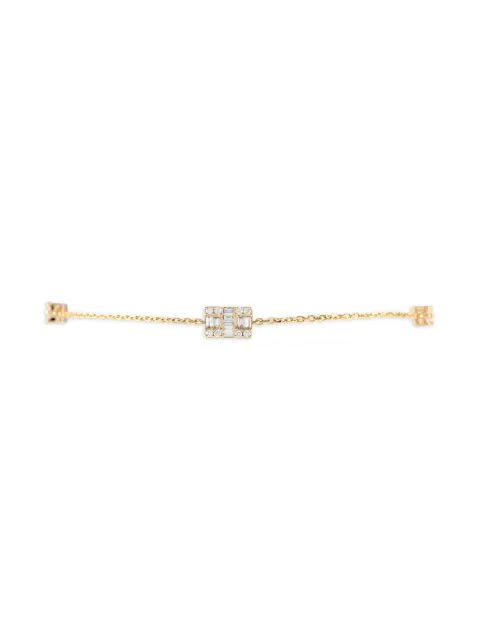 LB Exclusive 14kt yellow gold diamond station bracelet