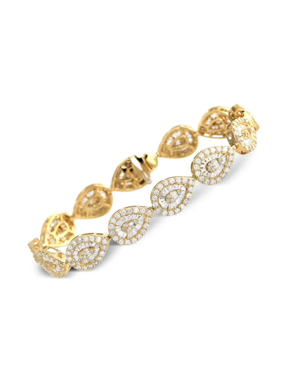 14K yellow gold diamond bracelet