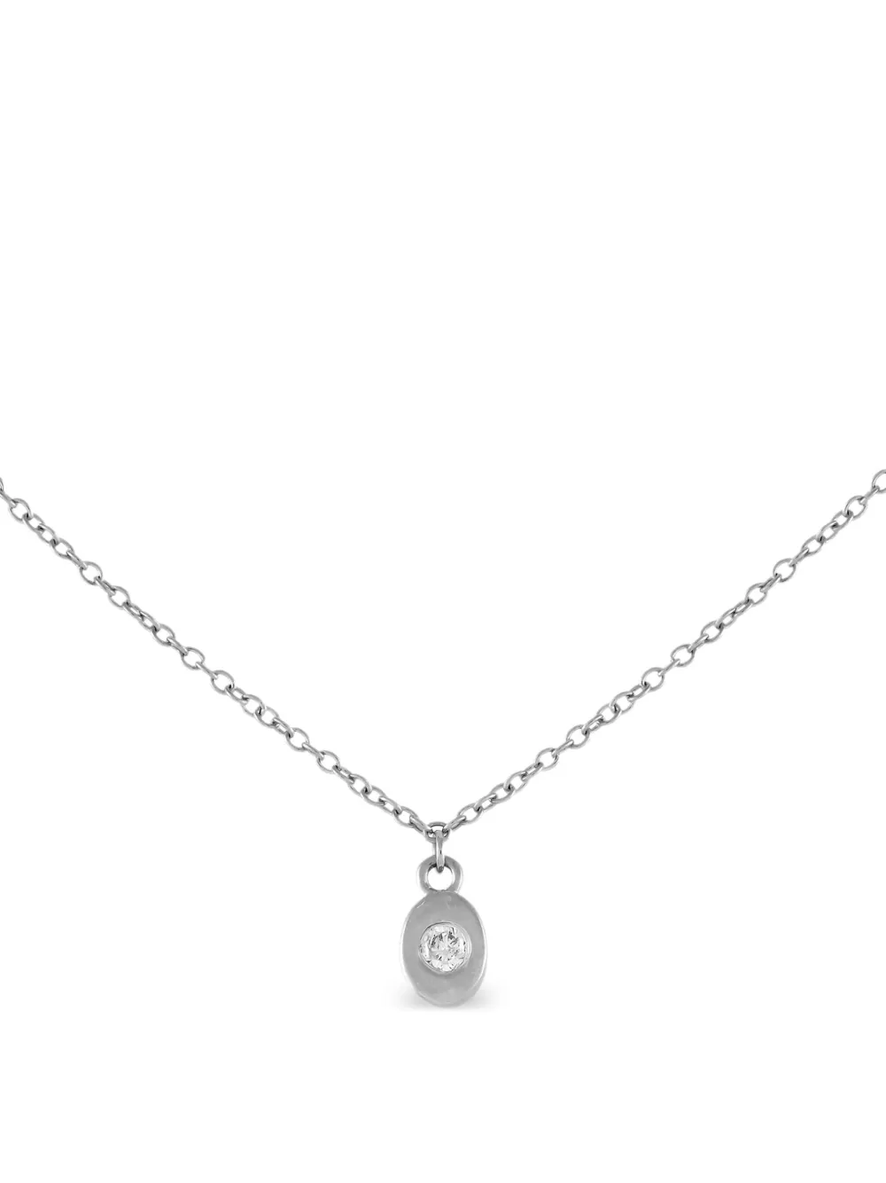 LB Exclusive 14K white gold diamond necklace | Silver | Image 1