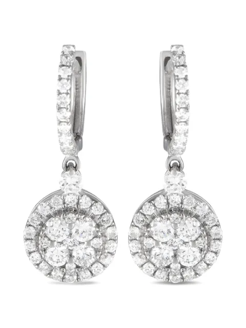 LB Exclusive aretes en oro blanco de 18kt con diamante