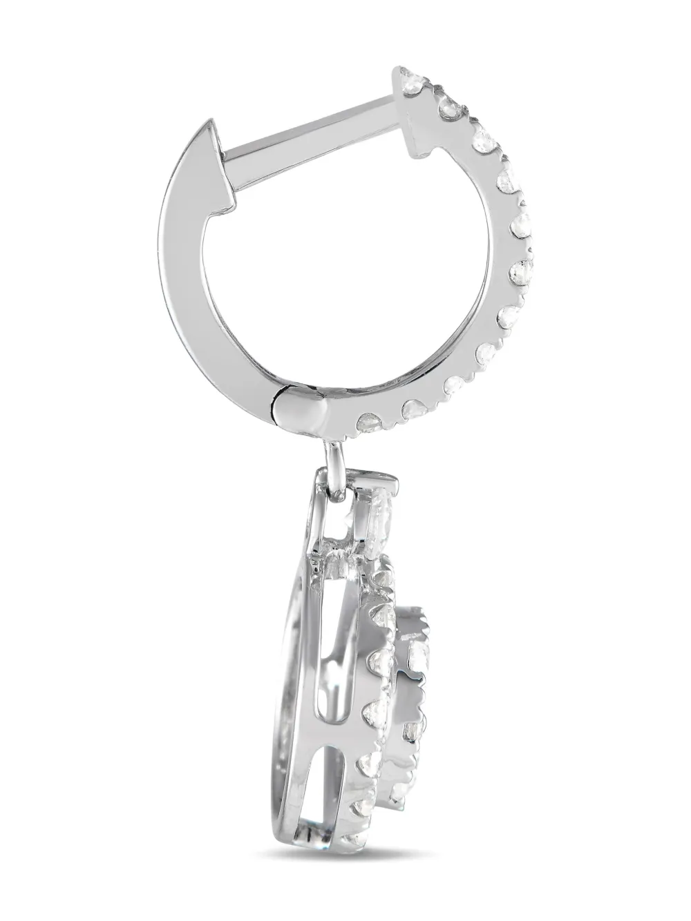 LB Exclusive 18K white gold diamond drop earrings | Image 2