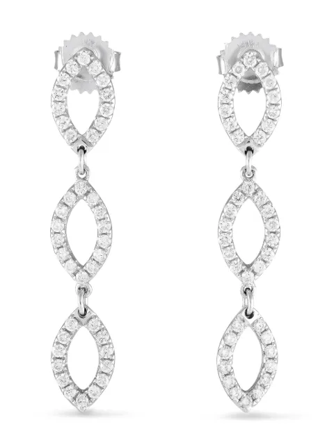 LB Exclusive 18kt white gold diamond drop earrings