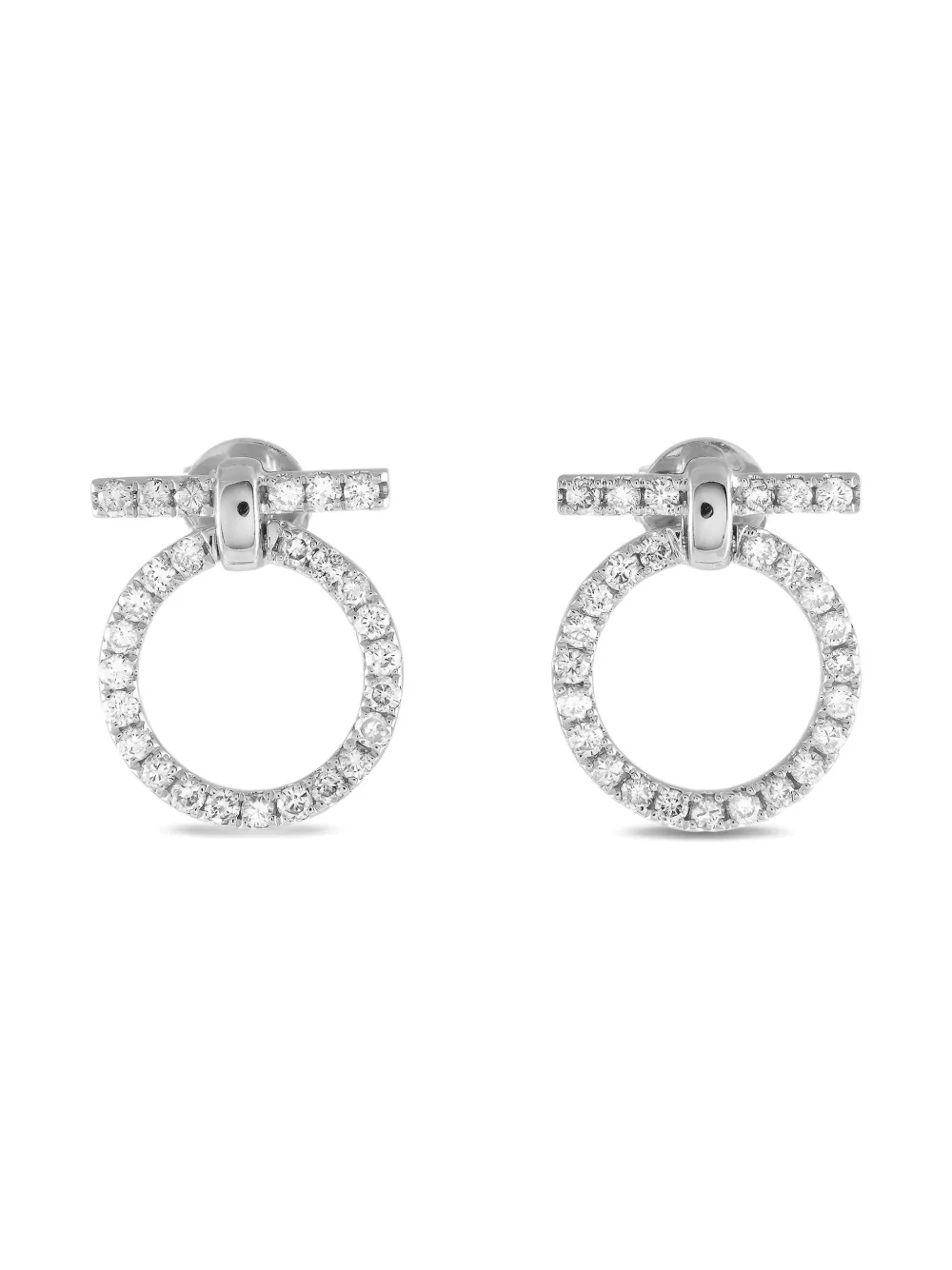 18K white gold diamond earrings